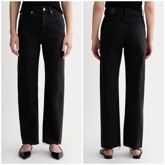 Everlane Denim - Everlane The Way High Straight Leg Jean in Coal Women's Size 33 Long Like New